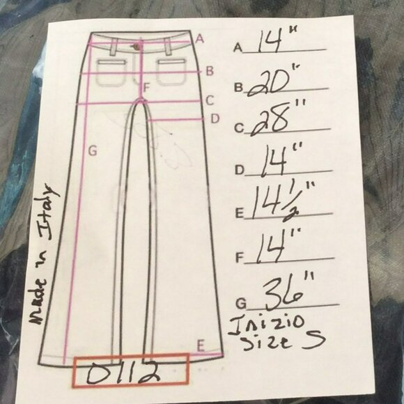 Inizio Italy Women Size S Linen Cropped Pants Buttons Blue/Gray Flowy Beachy - Picture 9 of 9